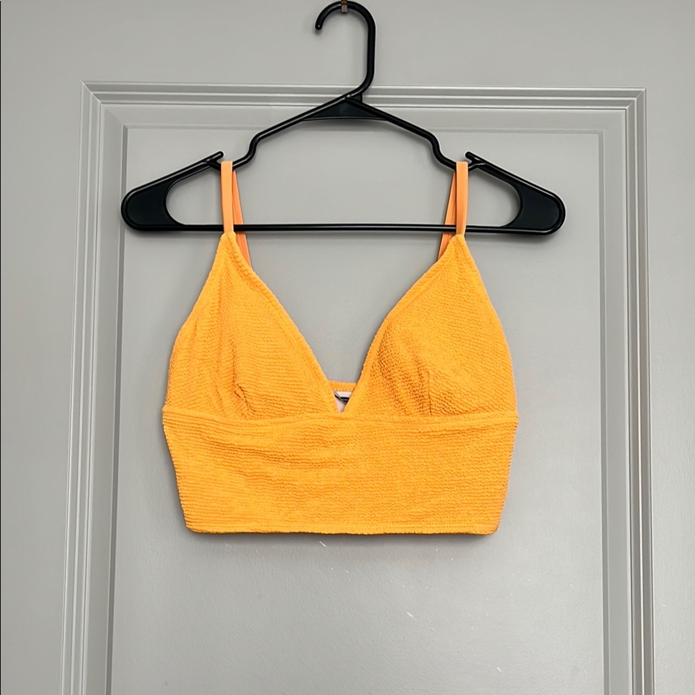 Old Navy Yellow Longline Bikini Top